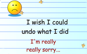 I'm really sorry...