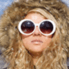 Winter girl sunglasses