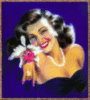 Retro Woman with Flower