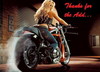Thanks For The Add Blonde Girl Motorbike