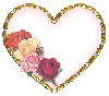 Gold Heart with Flowers