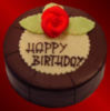 Happy Birthday -- Cake with red flower