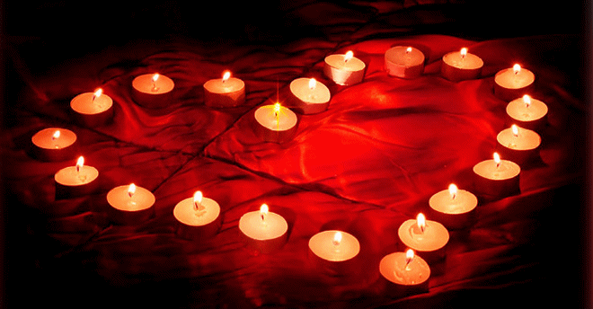 Heart from Candles