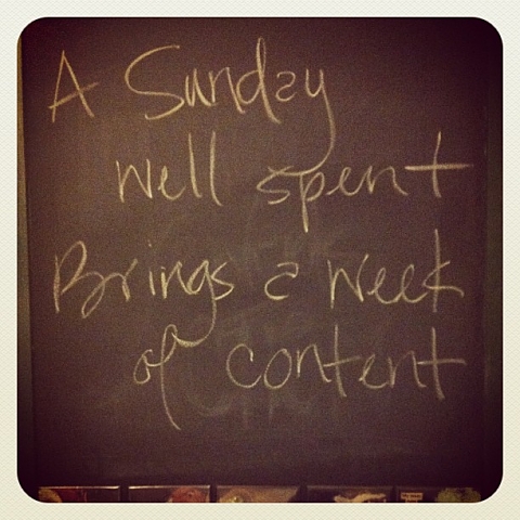 A Sunday well spent brings a week of content.