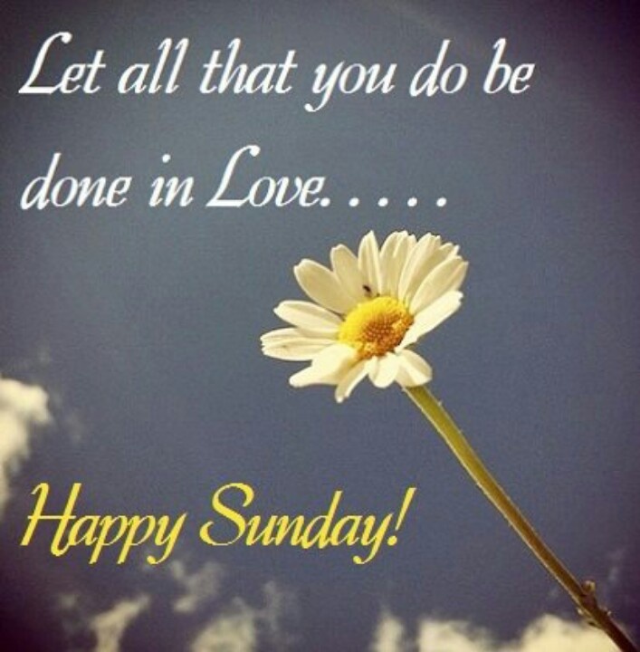 Let all that you do be done in Love... Happy Sunday!