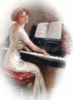 The Girl plays piano