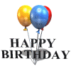 Happy Birthday animated balloons