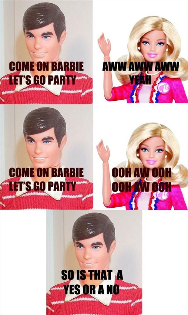 Funny Barbie and Ken
