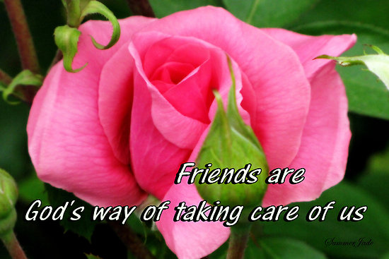 Friends are God's way of talking care of us