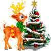 Christmas Tree and Deer