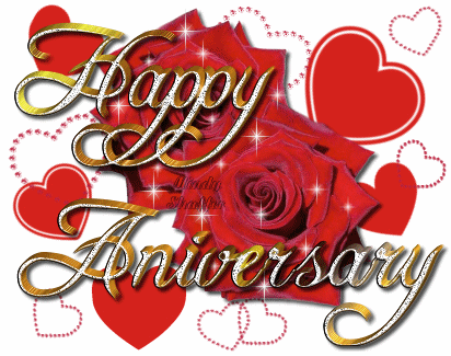 Happy Anniversary -- Flowers & Hearts