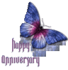 Happy Anniversary -- Purple Butterfly