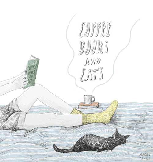 Coffee Books and Cats