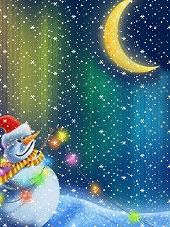 Snowman and Moon