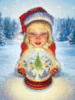 Merry Christmas -- Kid with Snowball