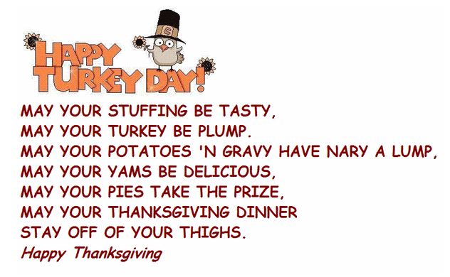 Happy Turkey Day! Happy Thanksgiving Poem