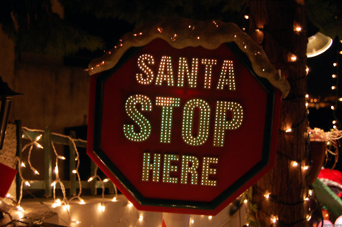 Santa Stop Here Sign