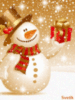 Snowman with Gift
