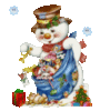 Snowman with Gifts