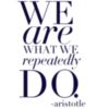 We are what we repeatedly do. Aristotle Quote