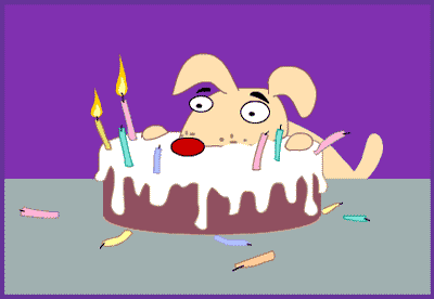 Happy Birthday dog cake