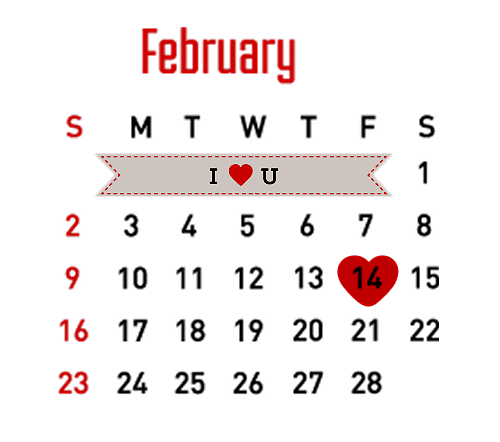 14 February Valentine's Day -- I Love You