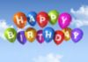 Happy Birthday -- Ballons in the sky