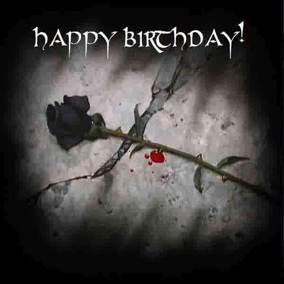 Happy Birthday black rose