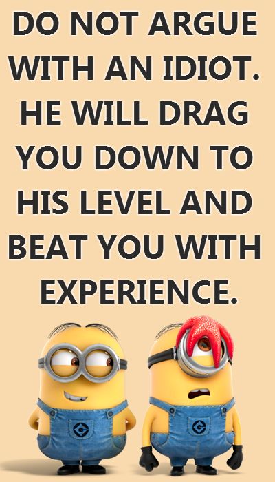 LOL Minion: Do not argue with an idiot...