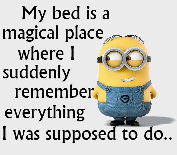 LOL Minion: My bed is a magical place...