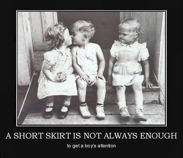 A Short Skirt Is Not Always Enough To Get A Boy's Attention