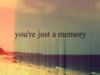 You are just a memory