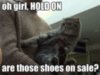 LOL Cat: Shoes on sale