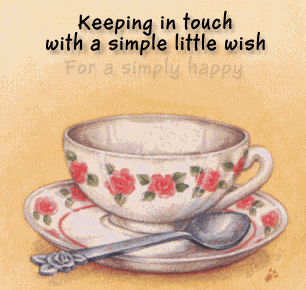Keeping in touch with a simple little wish for a simply happy