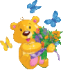 Cute Bear with Flowers 