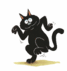 Great Happy Dancer -- Black Cat