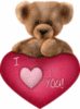 I Love You -- Cute Teddy Bear with Heart