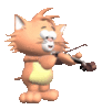 Cute Cat plays Violin