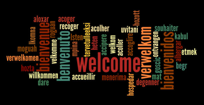 Welcome on different languages