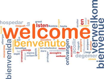 Welcome on different languages