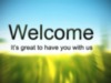 Welcome! It's great to have you with us