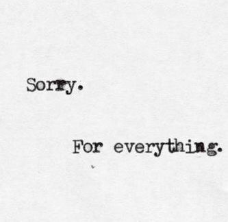 Sorry. For everything.