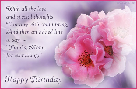 Happy Birthday Mom! Thanks for Everything!