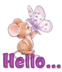 Hello... -- Cute Mice with Butterfly
