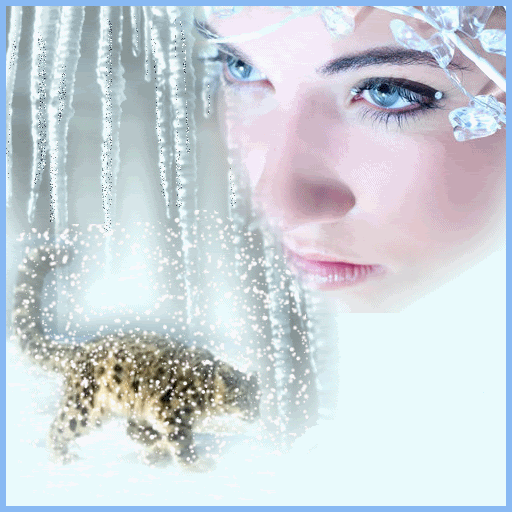 Fantasy Winter Girl and Animal
