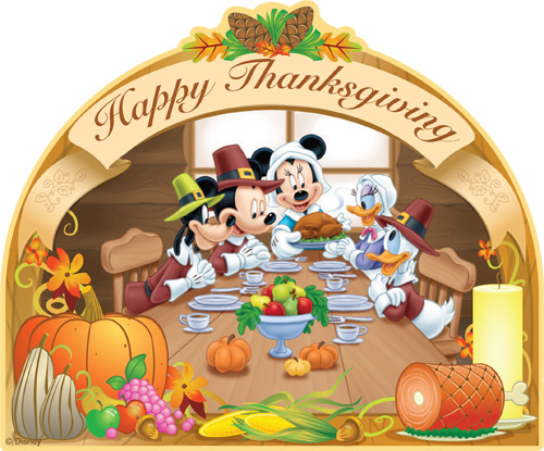 Happy Thanksgiving -- Disney Characters