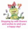 Stopping by with flowers and smiles to wish you a happy day!