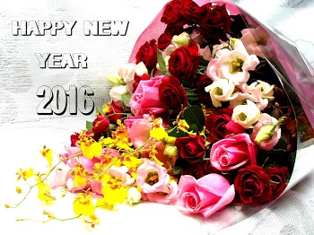 Happy New Year 2016 -- Flowers