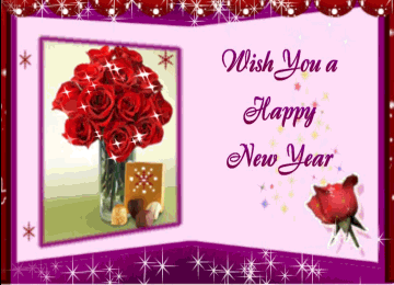 Wish You a Happy New Year -- Flowers