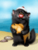 Black Cat with Golden Fish
